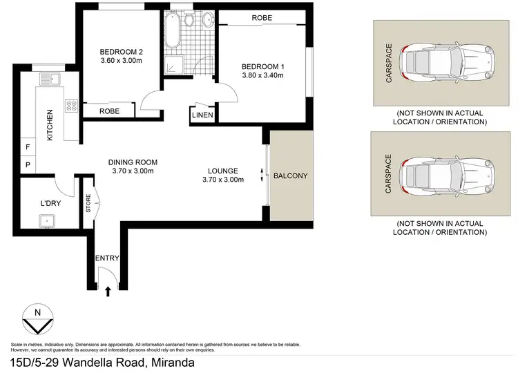 Floorplan of Homely apartment listing, 15D/5-29 Wandella Road, Miranda NSW 2228