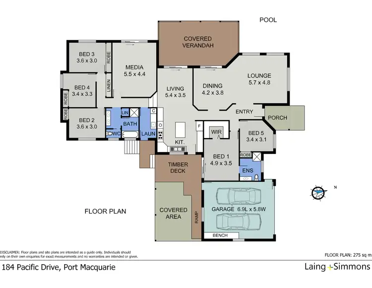 Floorplan of Homely house listing, 184 Pacific Drive, Port Macquarie NSW 2444