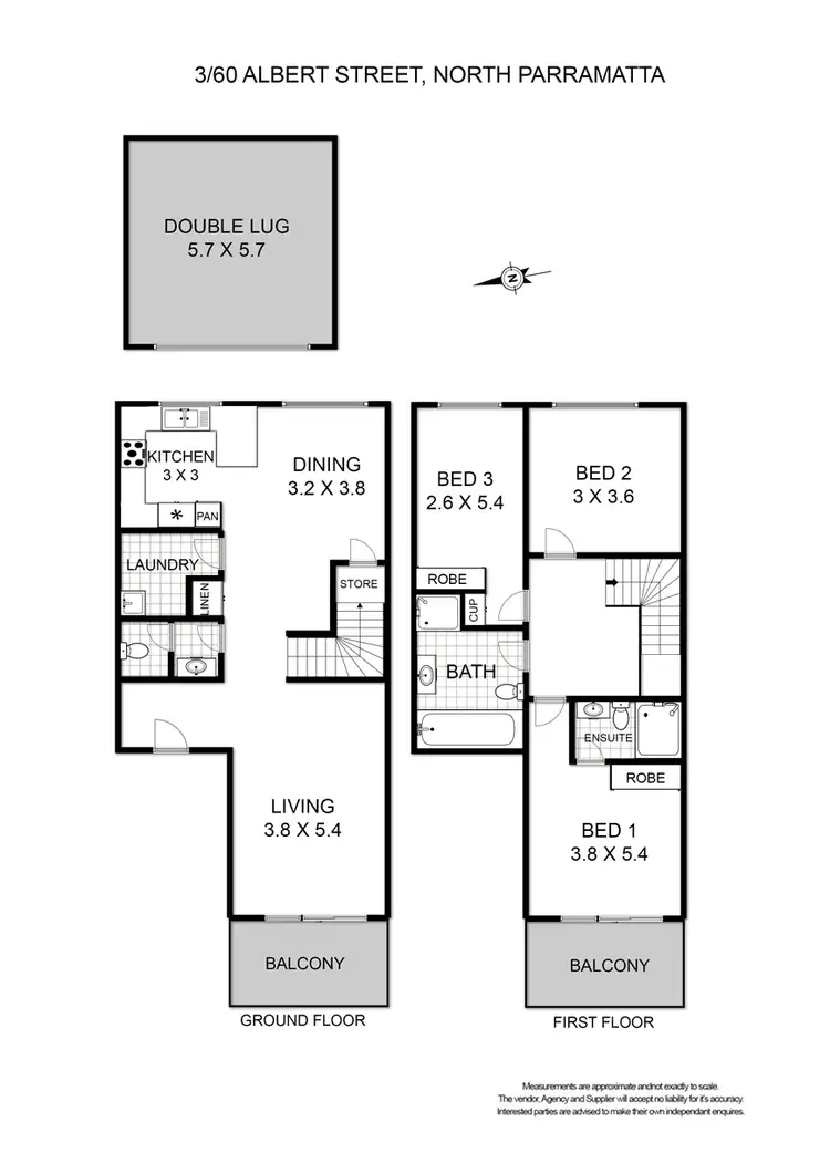 Floorplan of Homely unit listing, 3/60 Albert Street, North Parramatta NSW 2151