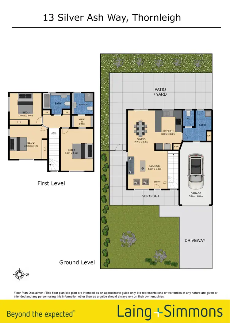 Floorplan of Homely townhouse listing, 13 Silver Ash Way, Thornleigh NSW 2120