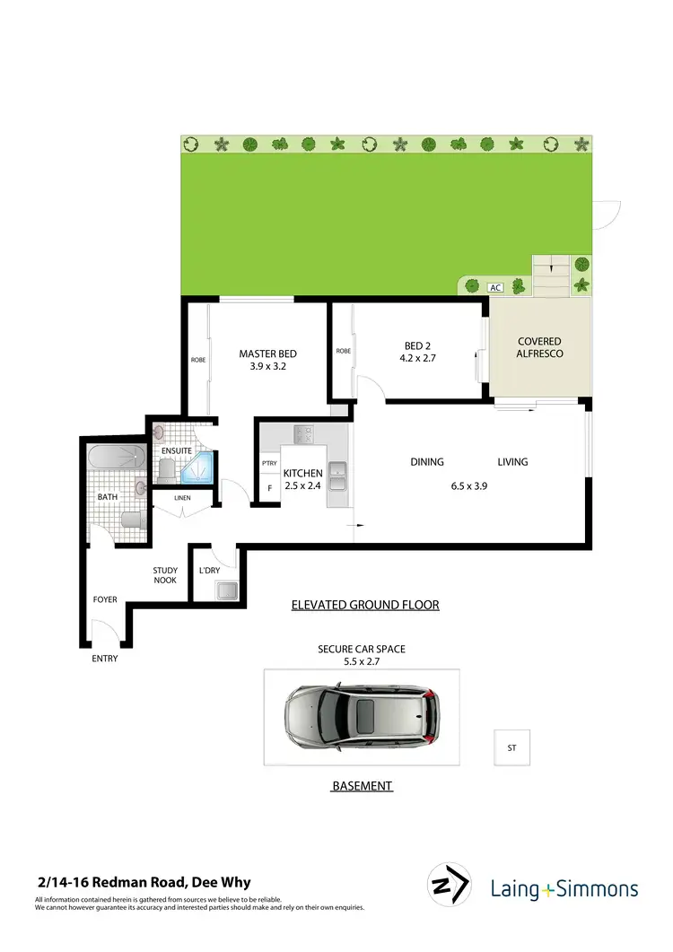 Floorplan of Homely unit listing, 2/14-16 Redman Road, Dee Why NSW 2099