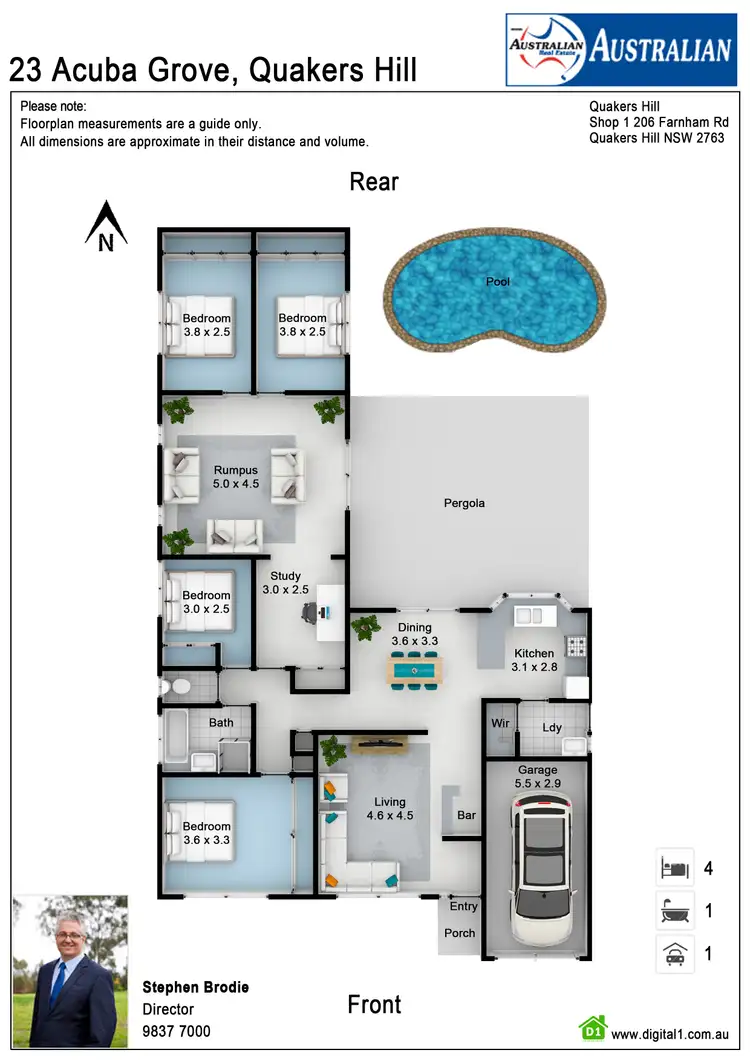 Floorplan of Homely house listing, 23 Acuba Grove, Quakers Hill NSW 2763