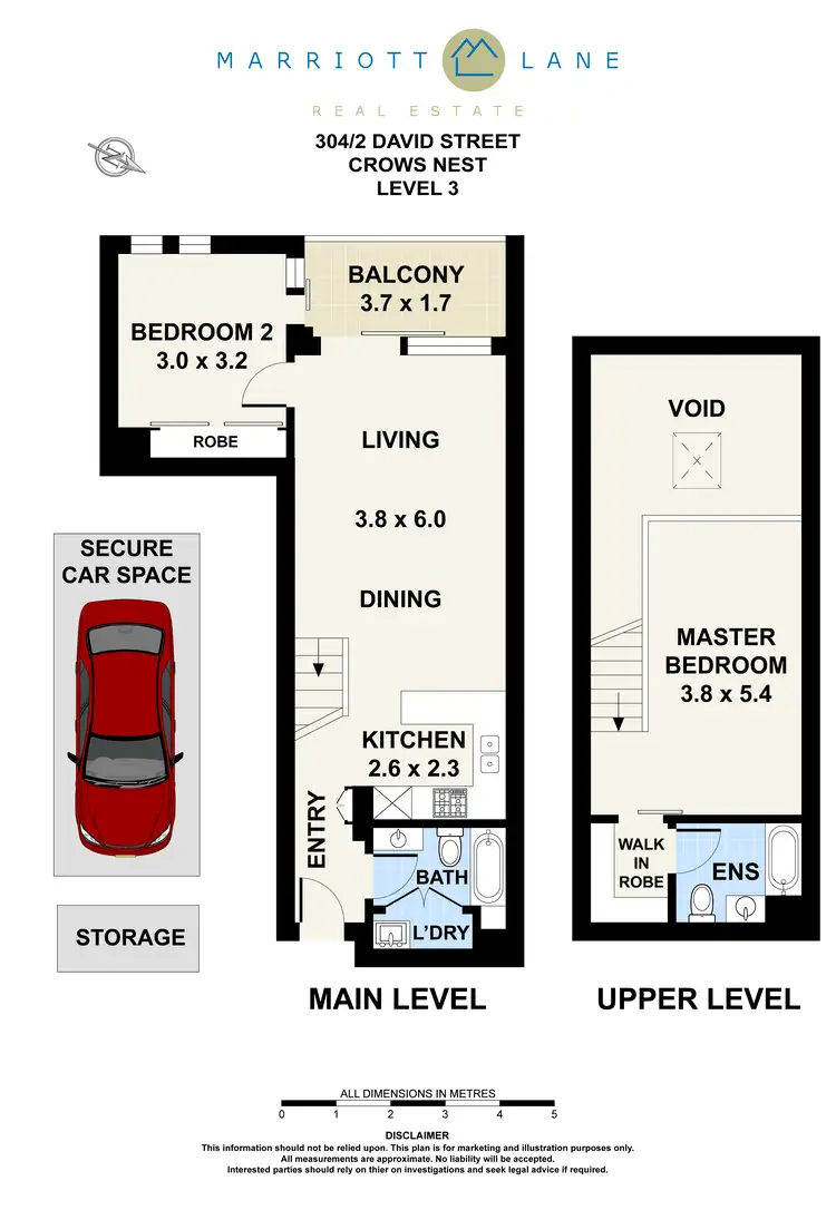Floorplan of Homely unit listing, 304/2 David Street, Crows Nest NSW 2065