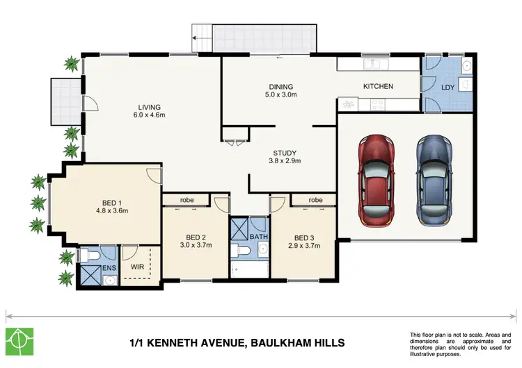 Floorplan of Homely villa listing, 1/1 Kenneth Avenue, Baulkham Hills NSW 2153