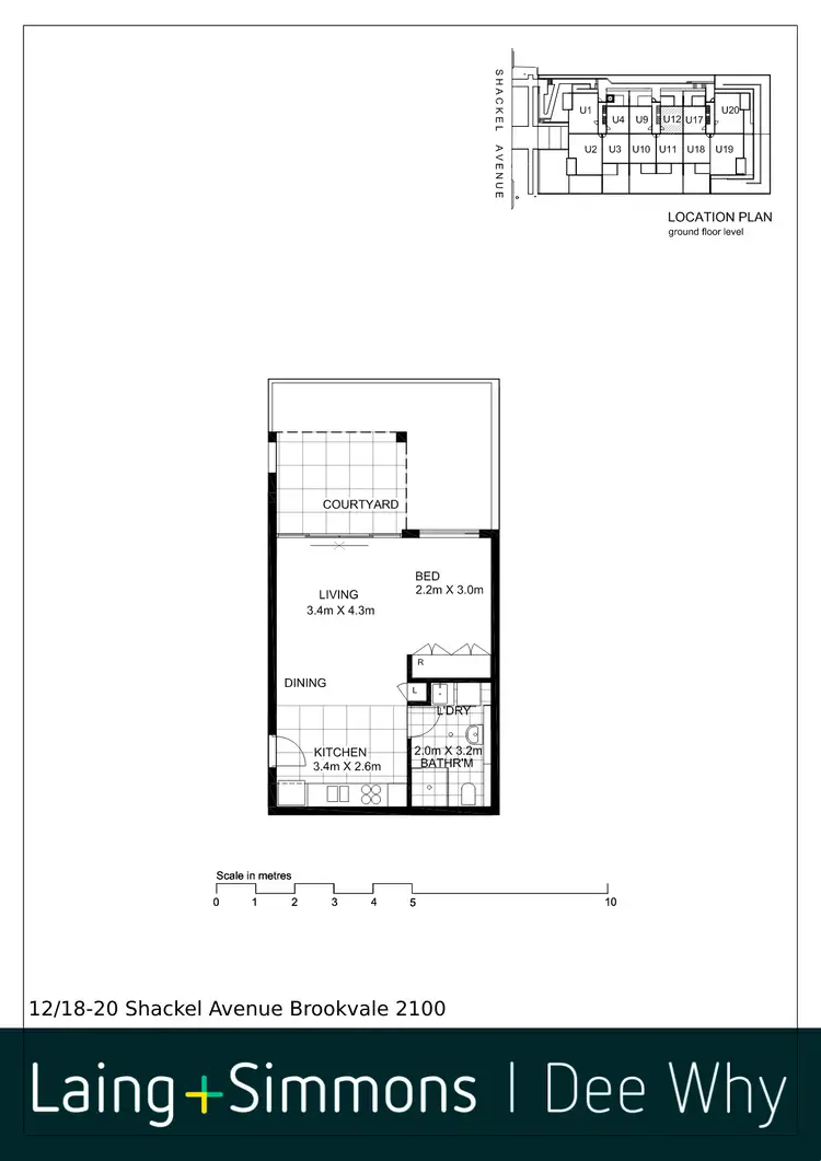 Floorplan of Homely studio listing, 12/18-20 Shackel Ave, Brookvale NSW 2100