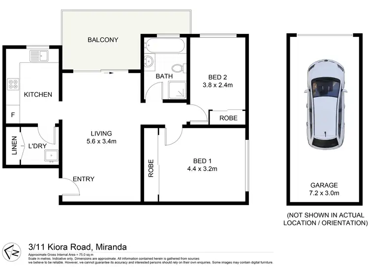 Floorplan of Homely unit listing, 3/11 Kiora Road, Miranda NSW 2228