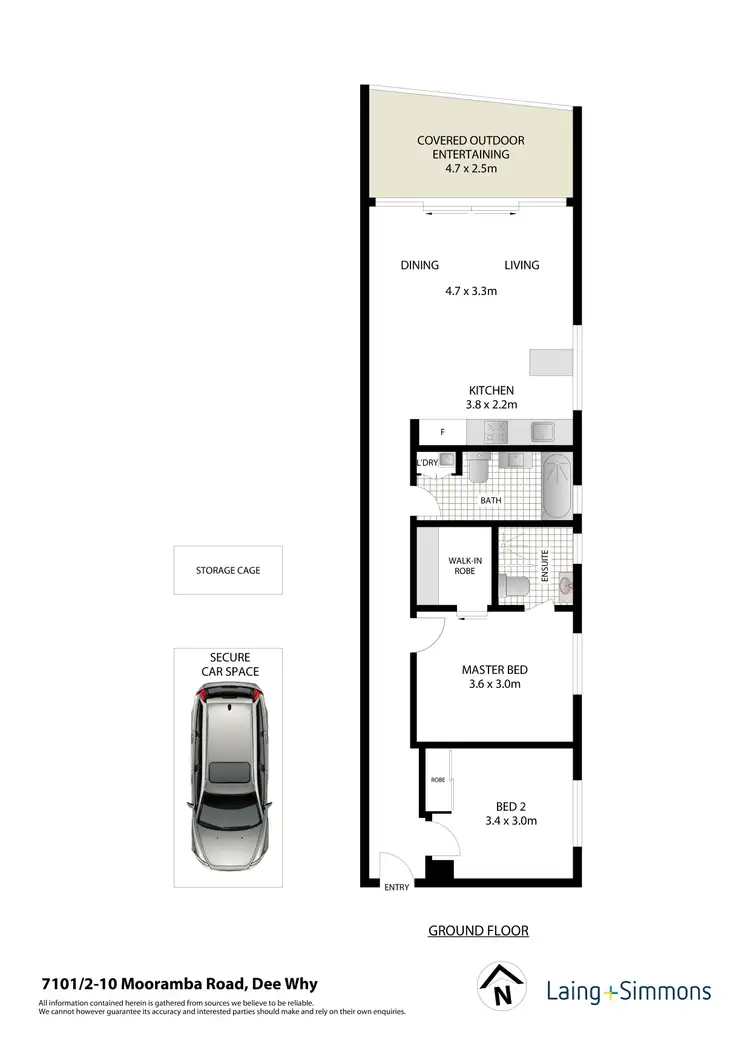 Floorplan of Homely unit listing, 7101/2-10 Mooramba Road, Dee Why NSW 2099