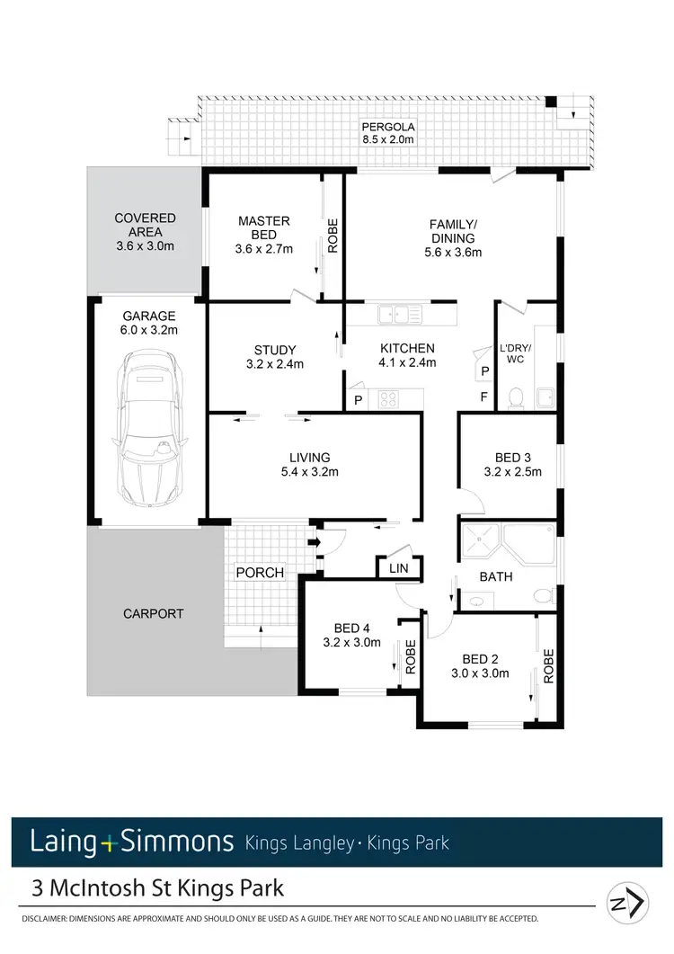 Floorplan of Homely house listing, 3 Mcintosh Street, Kings Park NSW 2148