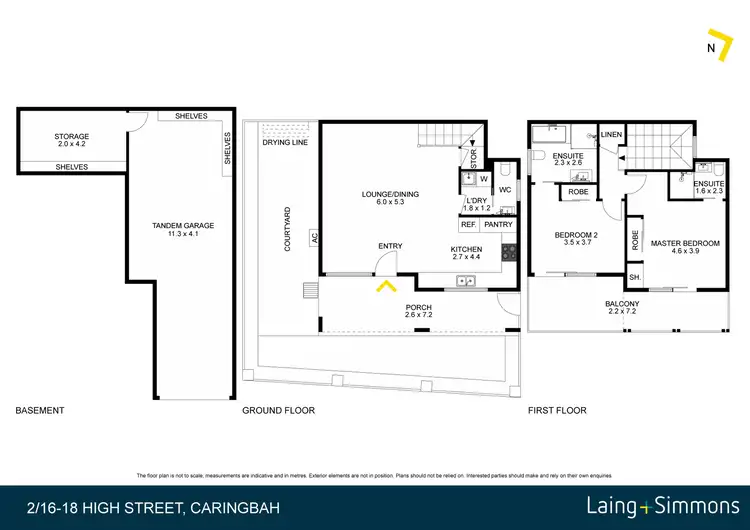 Floorplan of Homely townhouse listing, 2/16-18 High Street, Caringbah NSW 2229