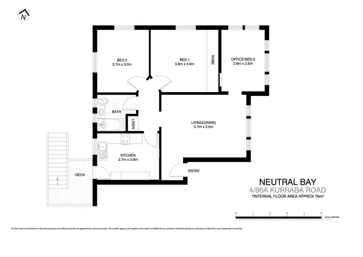 Floorplan of Homely apartment listing, 4/86a Kurraba Road, Neutral Bay NSW 2089