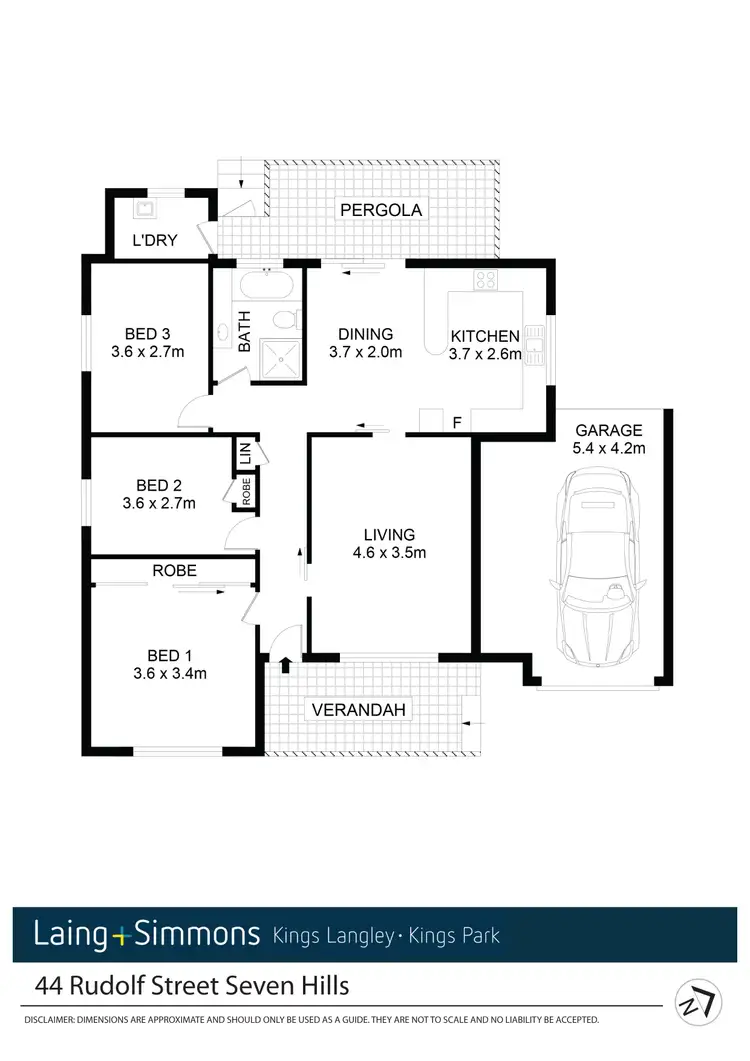Floorplan of Homely house listing, 44 Rudolf Rd, Seven Hills NSW 2147