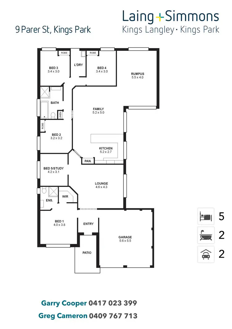 Floorplan of Homely house listing, 9 Parer St, Kings Park NSW 2148
