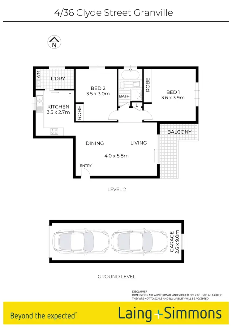 Floorplan of Homely unit listing, 4/36-38 Clyde Street, Granville NSW 2142
