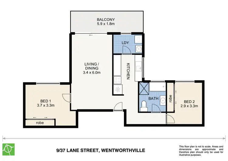 Floorplan of Homely unit listing, 9/37 Lane St, Wentworthville NSW 2145