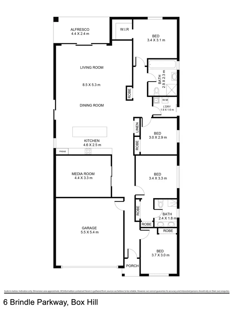 Floorplan of Homely house listing, 6 Brindle Parkway, Box Hill NSW 2765