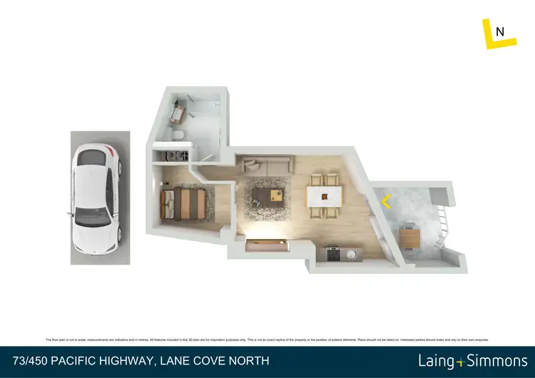 Floorplan of Homely apartment listing, 73/450 Pacific Highway, Lane Cove North NSW 2066
