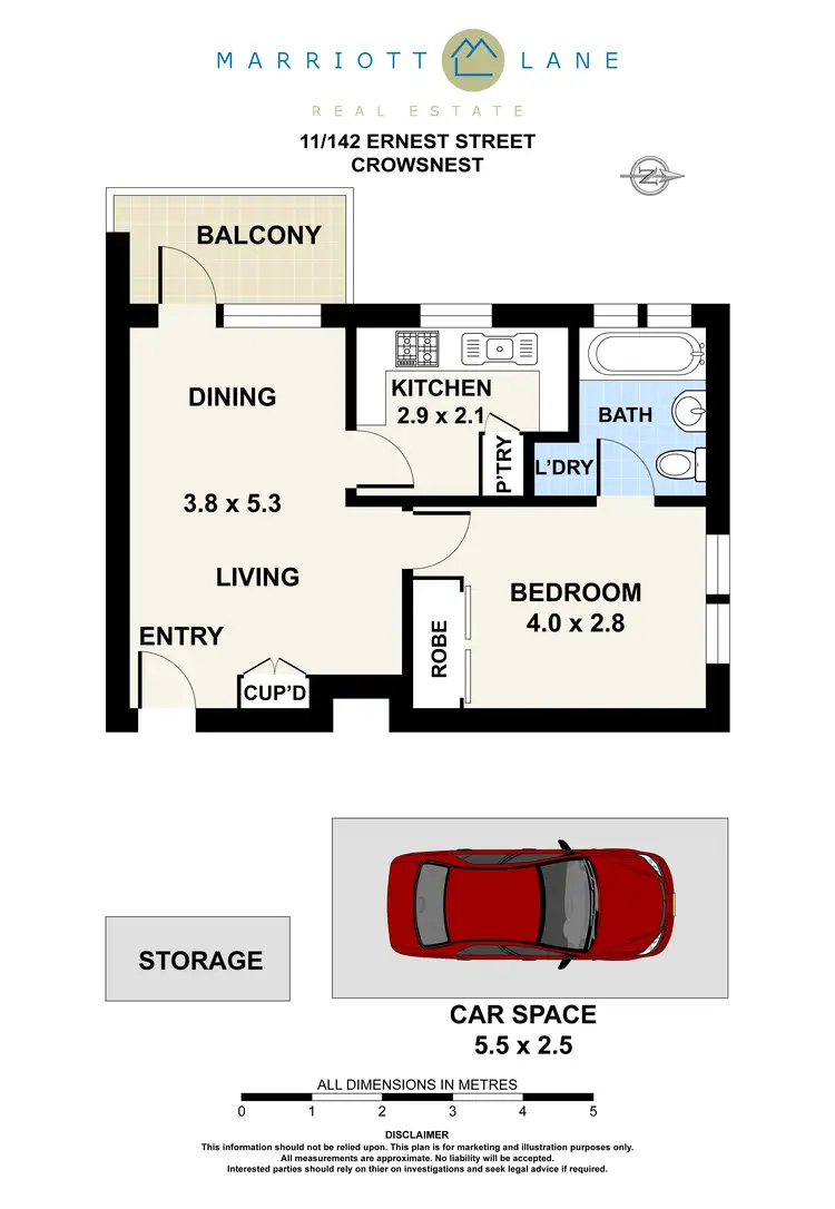 Floorplan of Homely unit listing, 11/142 Ernest Street, Crows Nest NSW 2065