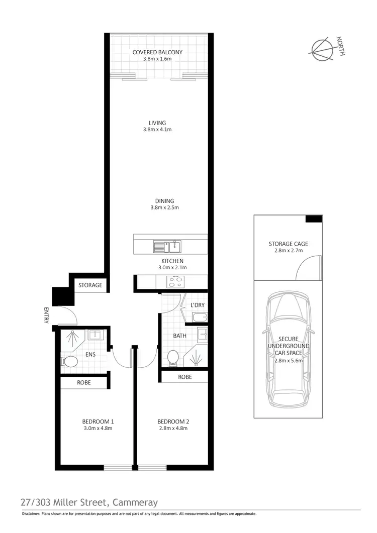Floorplan of Homely apartment listing, 27/303-321 Miller Street, Cammeray NSW 2062