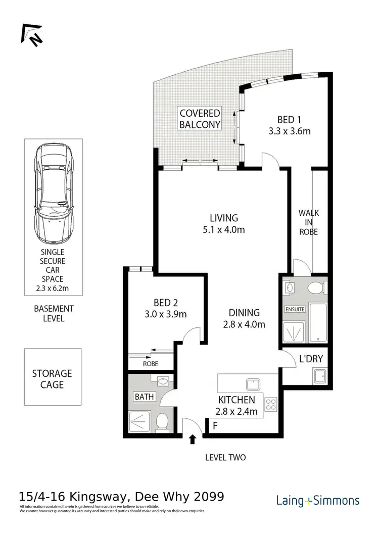 Floorplan of Homely unit listing, 15/4-16 Kingsway, Dee Why NSW 2099