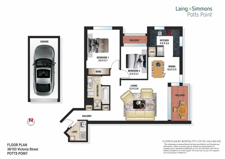 Floorplan of Homely apartment listing, 38/103 Victoria Street, Potts Point NSW 2011