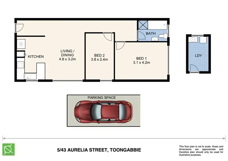 Floorplan of Homely unit listing, 5/43 Aurelia St, Toongabbie NSW 2146