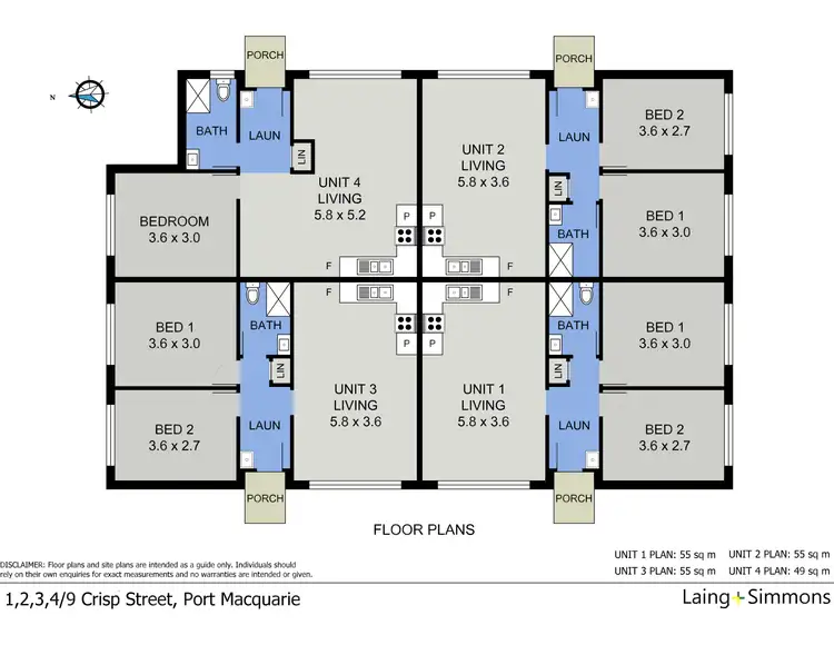 Floorplan of Homely block of units listing, 9 Crisp Street, Port Macquarie NSW 2444