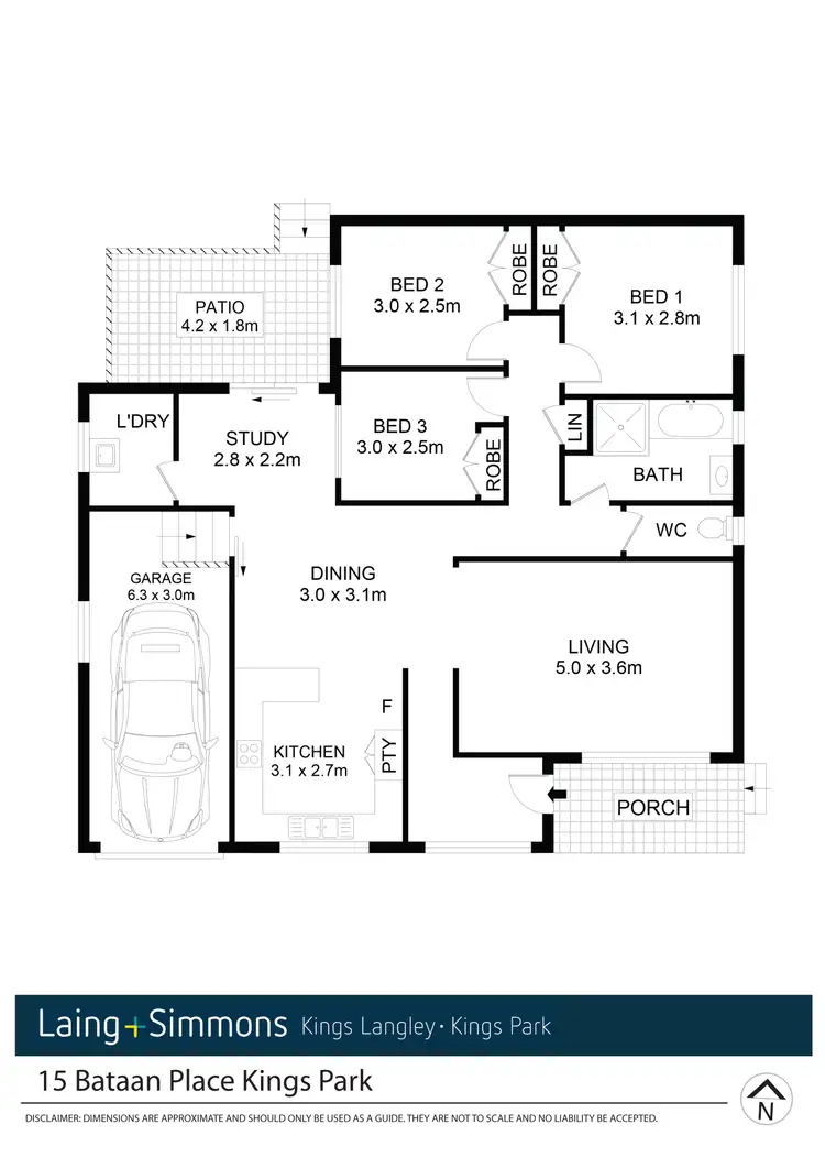 Floorplan of Homely house listing, 15 Bataan PLace, Kings Park NSW 2148