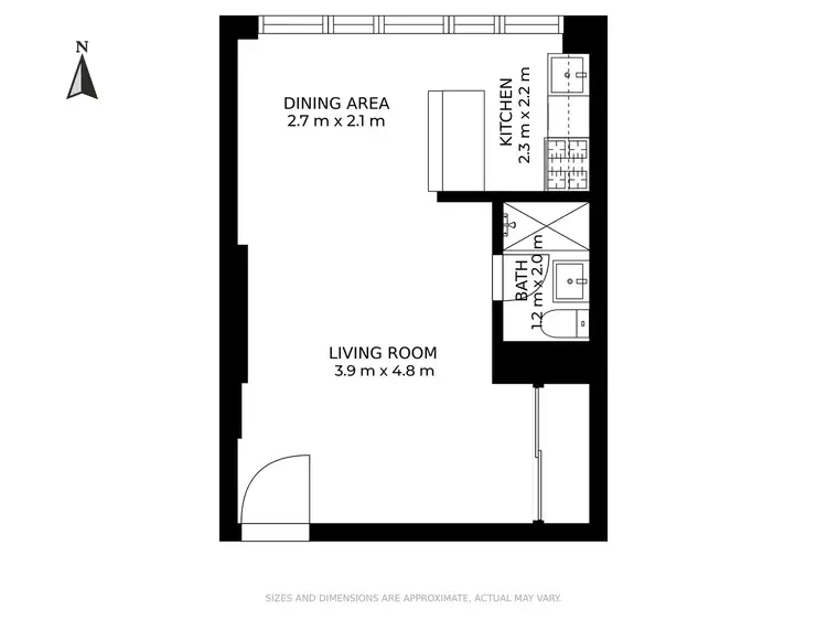 Floorplan of Homely studio listing, 97/2-4 East Crescent Street, Mcmahons Point NSW 2060