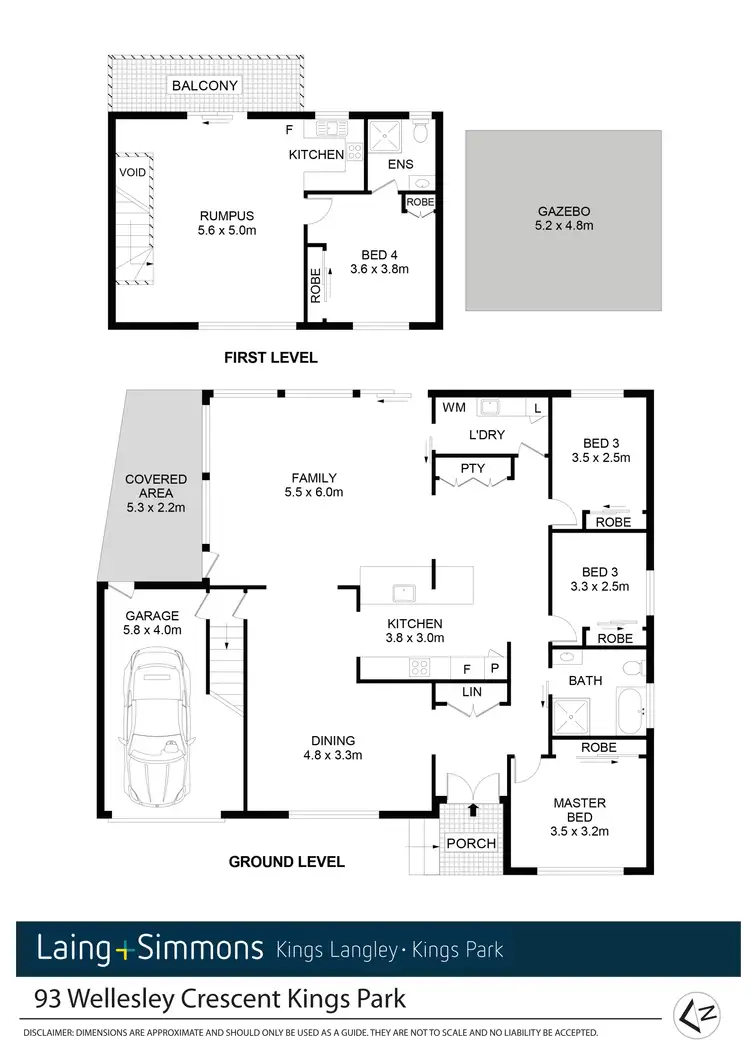 Floorplan of Homely house listing, 93 Wellesley Cres, Kings Park NSW 2148