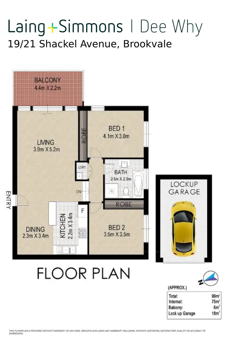 Floorplan of Homely unit listing, 19/21-23 Shackel Ave, Brookvale NSW 2100