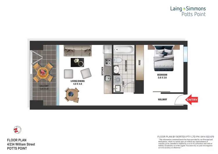 Floorplan of Homely house listing, 4/234 William Street, Potts Point NSW 2011