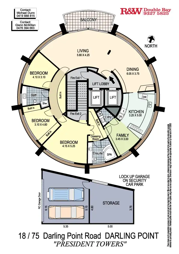 Floorplan of Homely apartment listing, 18/75-79 Darling Point Road, Darling Point NSW 2027