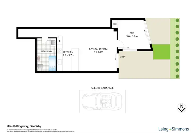 Floorplan of Homely unit listing, 8/4-16 Kingsway, Dee Why NSW 2099