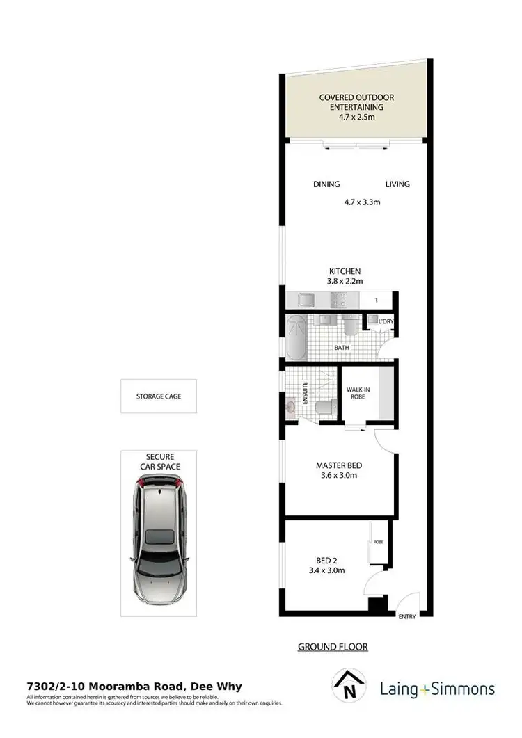 Floorplan of Homely unit listing, 7302/2-10 Mooramba Road, Dee Why NSW 2099