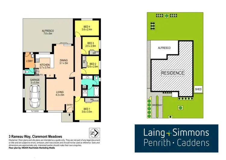 Floorplan of Homely house listing, 3 Rameau Way, Claremont Meadows NSW 2747