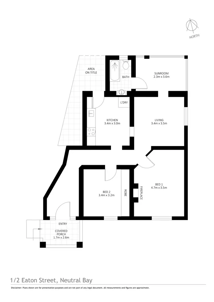 Floorplan of Homely apartment listing, 1/2 Eaton Street, Neutral Bay NSW 2089