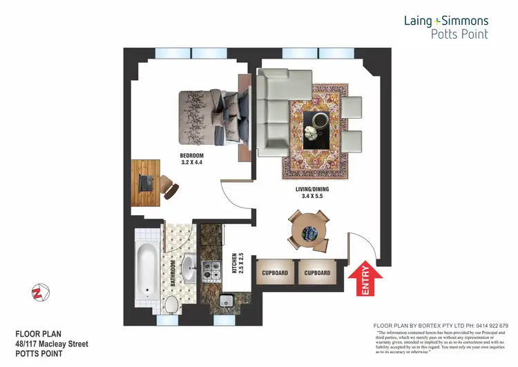 Floorplan of Homely apartment listing, 48/117 Macleay Street, Potts Point NSW 2011
