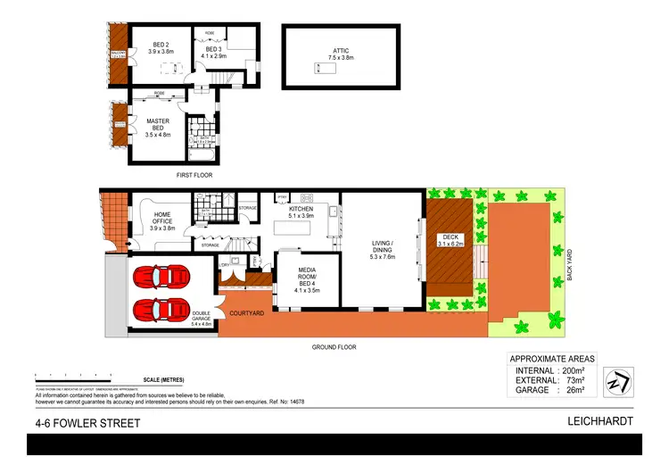 Floorplan of Homely house listing, 4-6 Fowler Street, Leichhardt NSW 2040