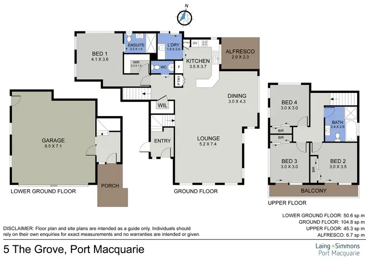 Floorplan of Homely house listing, 5 The Grove, Port Macquarie NSW 2444