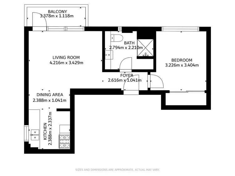 Floorplan of Homely apartment listing, 304/88 Berry Street, North Sydney NSW 2060