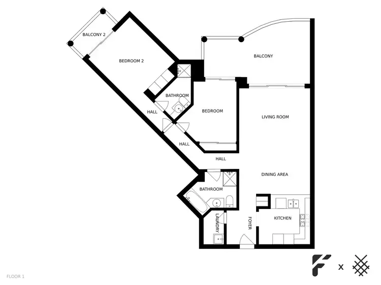 Floorplan of Homely apartment listing, 608/28 West Street, North Sydney NSW 2060