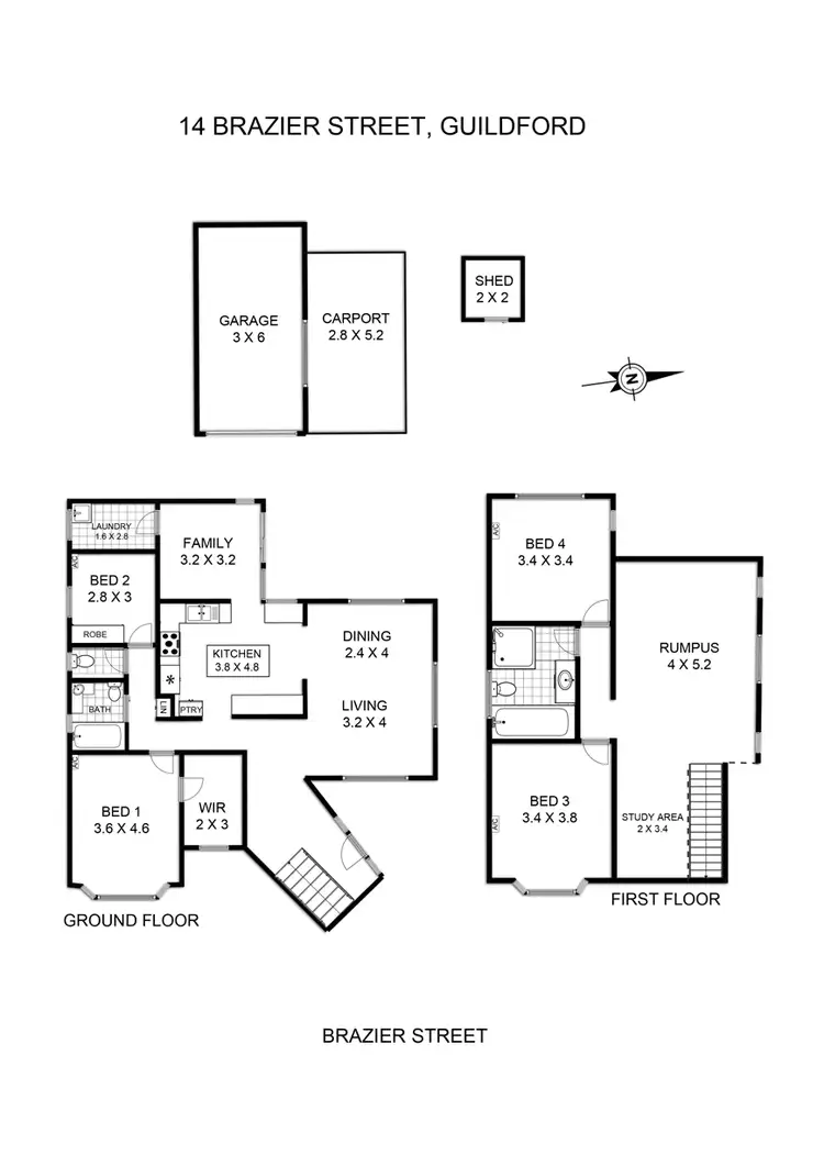 Floorplan of Homely house listing, 14 Brazier Street, Guildford NSW 2161