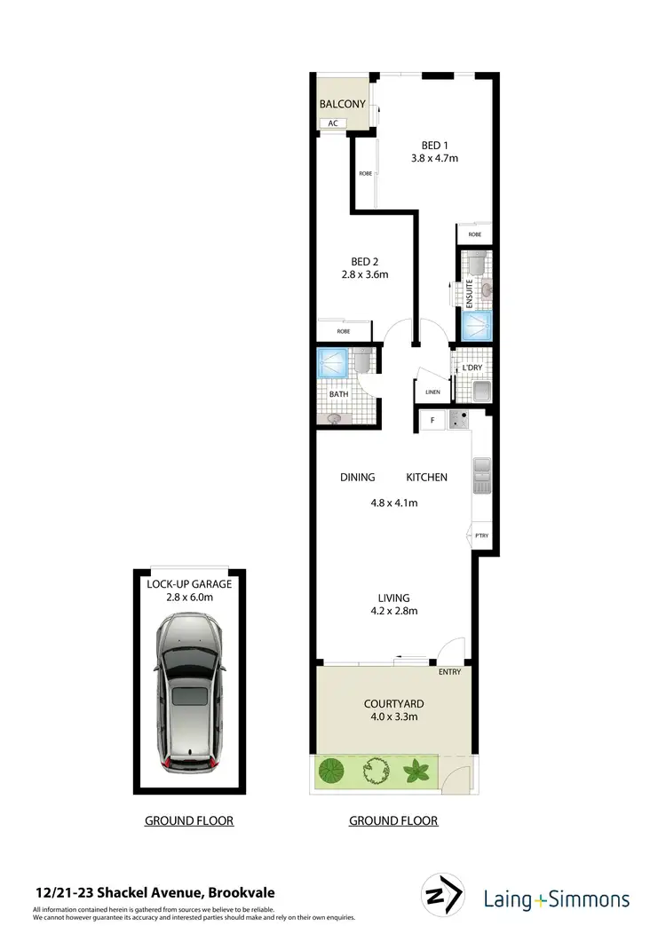 Floorplan of Homely apartment listing, 12/21-23 Shackel Avenue, Brookvale NSW 2100
