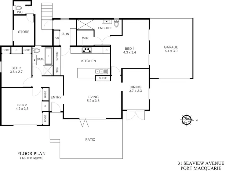 Floorplan of Homely house listing, 31 Seaview Avenue, Port Macquarie NSW 2444