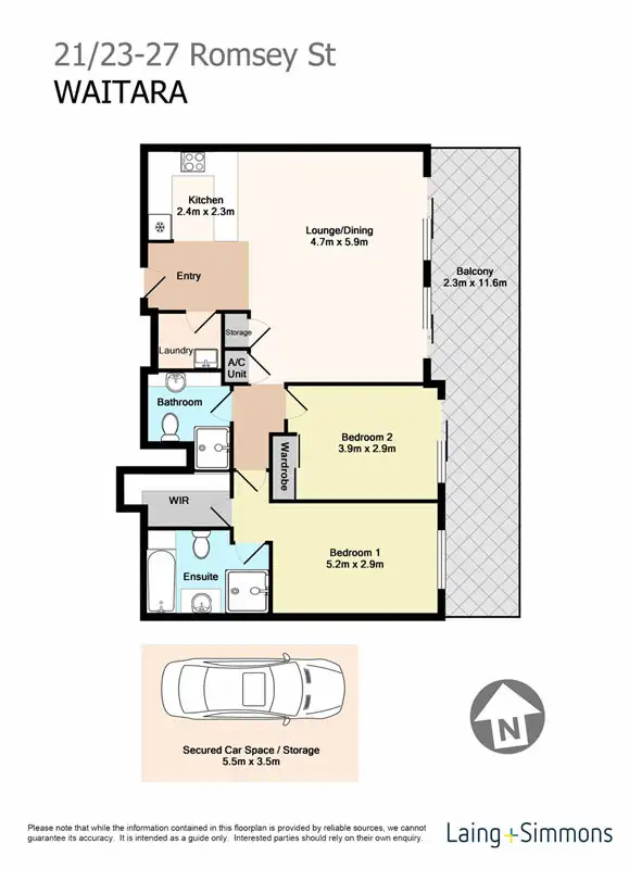 Floorplan of Homely apartment listing, 21/23-27 Romsey Street, Waitara NSW 2077