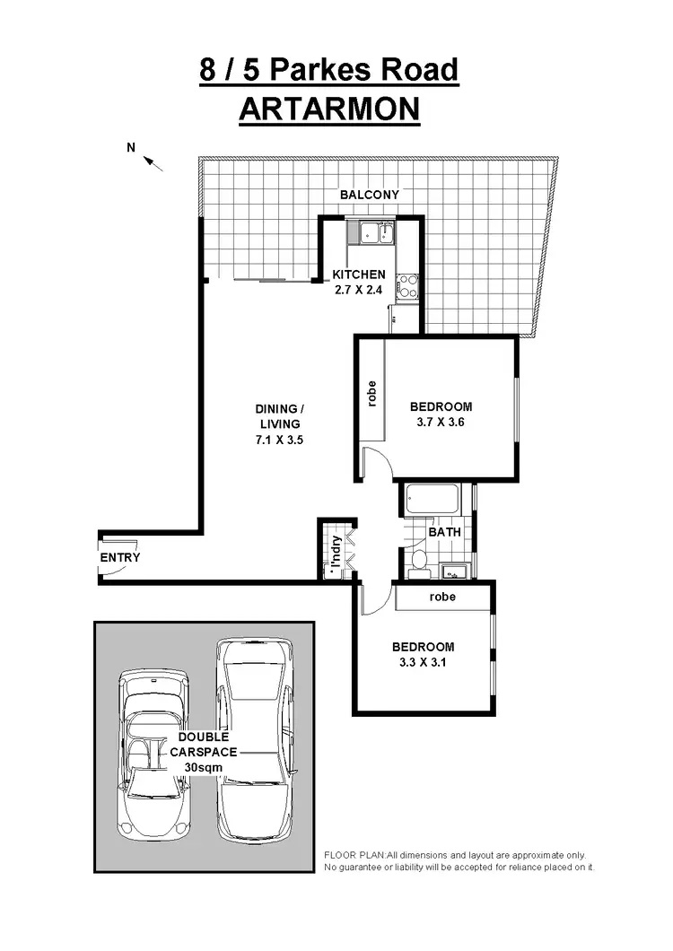Floorplan of Homely unit listing, 8/5-7 Parkes Road, Artarmon NSW 2064