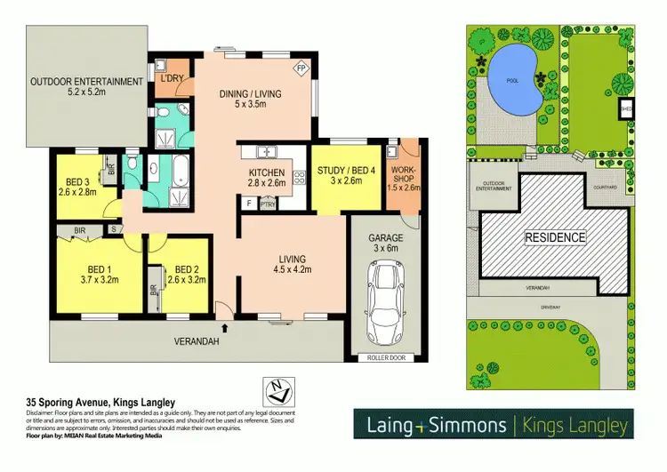 Floorplan of Homely house listing, 35 Sporing Avenue, Kings Langley NSW 2147