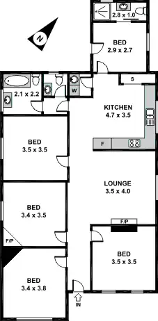 Floorplan of Homely house listing, 3 Cowper Street, Parramatta NSW 2150
