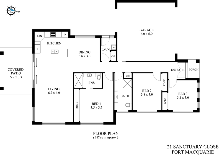 Floorplan of Homely house listing, 21 The Sanctuary Close, Port Macquarie NSW 2444