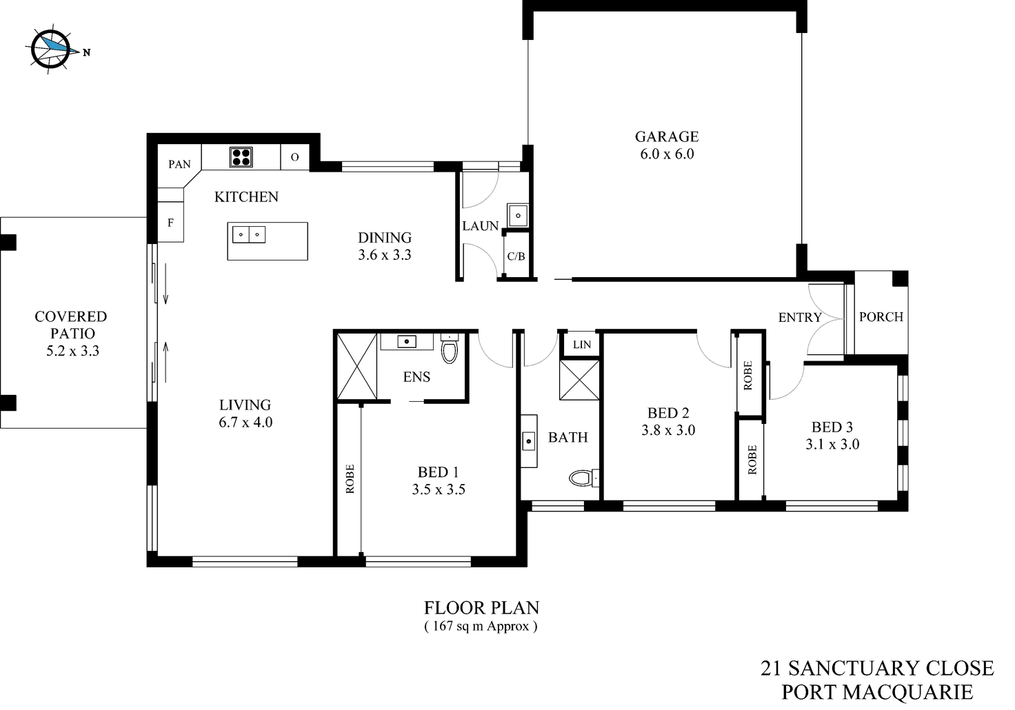 Floorplan of Homely house listing, 21 The Sanctuary Close, Port Macquarie NSW 2444